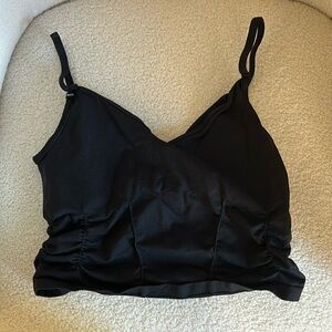 Good Karma Ruched Crop Tank - Size M/L Black